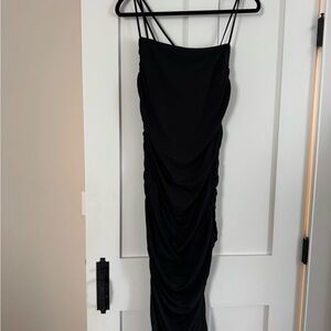 Abercrombie Black Ruched Dress